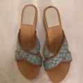 Coach Shoes | Coach Slipper Board Bottom Made In Italy | Color: Blue/White | Size: 9