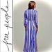 Free People Dresses | Free People Blue & Ivory Striped Maxi Shirt Dress | Color: Blue/Cream | Size: 6