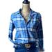 American Eagle Outfitters Tops | American Eagle Blue/White Plaid Button Down Shirt | Color: Blue/White | Size: S