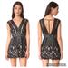 Free People Dresses | Free People One Million Lovers Lace Mini Dress | Color: Black/Tan | Size: 0