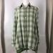 Anthropologie Tops | Anthropologie Artisan Deluxe Mixed Button Down | Color: Green/White | Size: Xs