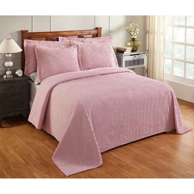 Better Trends Jullian Collection in Bold Stripes Design Bedspread by Better Trends in Pink (Size KING)