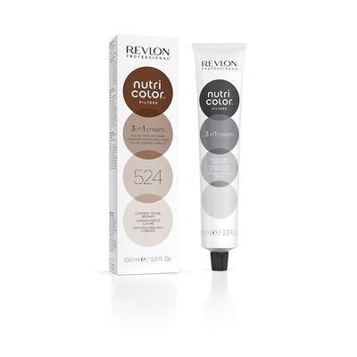 Revlon Professional Nutri Color 3 in 1 Cream Nr. 524 Haartönung - COPPERY PEARL BROWN 100 ml Schwarz Image