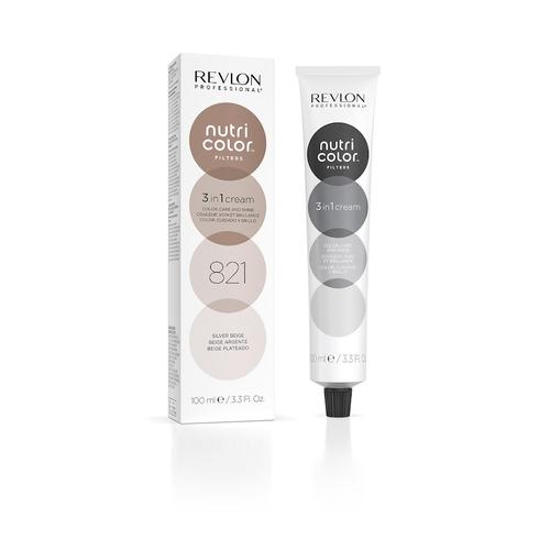 Revlon Professional – Nutri Color Filters 3 in 1 Cream Nr. 821 – Hellblond Irisé Asch Haartönung 100 ml Braun
