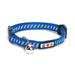 Traffic Blue Reflective Safety Buckle Removable Bell Kitten or Cat Collar