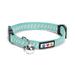 Traffic Teal Reflective Safety Buckle Removable Bell Kitten or Cat Collar, Blue