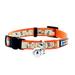 Glow In The Dark Orange Safety Buckle Removable Bell Kitten or Cat Collar
