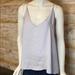 Free People Tops | Free People Inset Plunging Camisole Top M | Color: Purple/White | Size: M