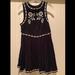 Free People Dresses | Free People Black & White Embroidered Dress | Color: Black/Cream | Size: 4