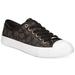 Coach Shoes | Coach Empire Low Top Signature Jacquard Lace Up Casual Logo Cc Black Sneakers | Color: Black/White | Size: 7.5