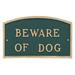 Red Barrel Studio® Bodnachuk Beware of Dog Statement Garden Plaque Metal | 13 H x 21 W x 0.25 D in | Wayfair 105A8712DDFC45838798F1059A13302C