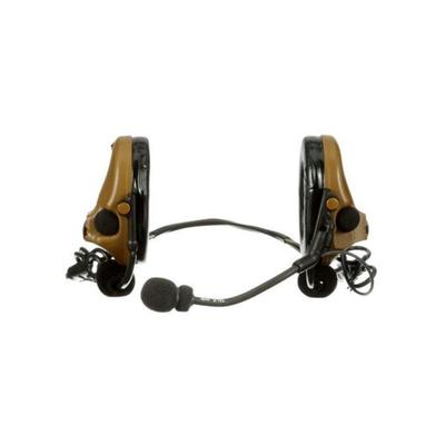 PELTOR 3M PELTOR ComTac V Headset Neckband Dual Lead Standard Dynamic Mic NATO Wiring Coyote Brown MT20H682BB-19 CY