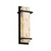 Justice Design Group Alabaster Rocks 14 Inch LED Wall Sconce - ALR-7612W-MBLK