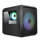 iTek Case QBO 8 EVO Micro ATX, USB3, 200+120mm ARGB Fan, Card Reader, 3X Trasp Window Schwarz