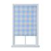 Wide Width Cordless Plaid Flat Roman Shade by Whole Space Industries in Sky Blue (Size 39" W 64" L)
