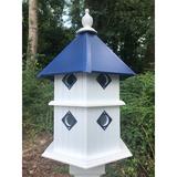 Canora Grey De Soto 27 in x 17 in x 17 in Birdhouse Plastic/Metal in Blue | 27.375 H x 16.75 W x 16.75 D in | Wayfair