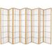 Winston Porter Keitez Folding Rice Paper Room Divider Wood in White/Brown | 70 H x 136 W x 1 D in | Wayfair 8A7C02DB84A84E2781D352FD1E76A045