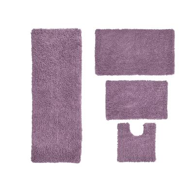 Fantasia 4-Pc. Bath Rug Set by Home Weavers Inc in Purple (Size 4 RUG SET)
