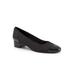 Wide Width Women's Daisy Block Heel by Trotters in Black Vegan (Size 10 W)