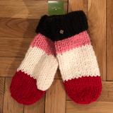 Kate Spade Accessories | Kate Spade Colorblock Mittens- Nwt | Color: Black/Red | Size: Os