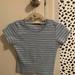 Brandy Melville Tops | Brandy Melville Blue Striped Crop Top | Color: Blue | Size: Os