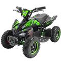 Zorax 36V 1000W Green 6'' Tyre Battery Powered Kids Mini ATV Quad Bike (Foot Brake - 3 Speeds - LED Light - Forward/Neutral/Reverse - CE Approved - MAX Capacity: 65KGS) Children's Electric Ride on