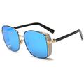 NIUASH Polarized Sunglasses Women Thick Frame Fashion Square Sunglasses Clear Sun Glasses Men Black Steampunk Goggle Uv400-black_blue