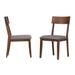Sunset Trading Mid Century Dining Chair With Padded Performance Fabric Seat ( Set of 2 ) - Sunset Trading DLU-MC-C45-2