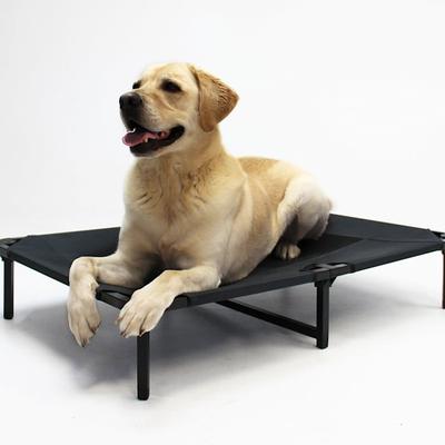 Lucky Dog Comfort Cot Gray Elevated Bed, 40.4" L X 26.8" W X 7.5" H