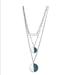 Nine West Jewelry | Nine West/Silver Tone Snakeskin Multirow Necklace | Color: Blue/Silver | Size: Os