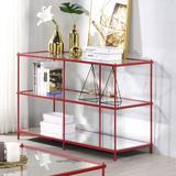 Everly Quinn Florentine 42" Console Table in Red | 30 H x 42 W x 17 D in | Wayfair C578C0CB7F5E4A3DA332A99F59BC0C21