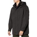 DKNY Men's All Man's Hooded Parka Jacket Coat, Black, Large