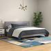 Mercury Row® Scarlett Platform Bed w/ Triple-Lined Headboard Upholstered/Polyester in Gray | 42 H x 78.9 W x 88.9 D in | Wayfair