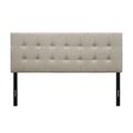 Andover Mills™ Richey Panel Headboard Upholstered/Linen in Gray | 45.5 H x 79.3 W x 2 D in | Wayfair 58970A447CC443528A07BAA28B6E5FD4