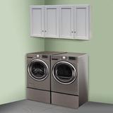 Hokku Designs Anyliah Shaker White 60" x 36" Laundry Room Cabinet Set Wood in Brown/White | 36 H x 60 W x 12 D in | Wayfair