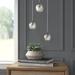 Greyleigh™ Swansea 3 - Light Cluster Pendant w/ Crystal Accents Crystal in Gray | 3.7 H x 11.8 W x 11.8 D in | Wayfair