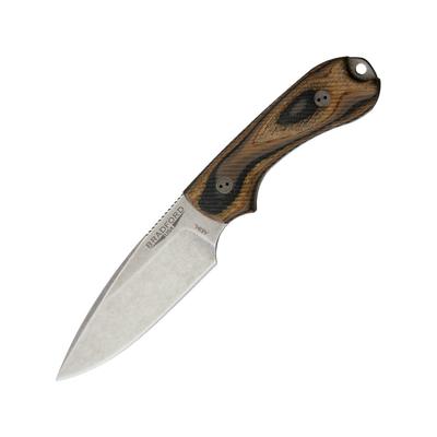 Bradford Knives Guardian 3 3D G-Wood Fixed Blade Knife 6.75in Overall 3.25in Stonewash Aeb-L SS Blade Camo Checkered G-Wood Handle False Edge Grind