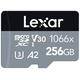 Lexar Professional 1066x Micro SD Karte 256GB, Speicherkarte microSDXC UHS-I SILVER Serie, Enthält SD-Adapter, Bis Zu 160MB/s Lesegeschwindigkeit, für Action-Kamera, Drohnen, Handy (LMS1066256G-BNAAG)