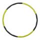 Relaxdays Hula Hoop Reifen, 98cm Ø, Fitnessreifen für Erwachsene, 1,2kg, zum Abnehmen, Bauchtraining, Massage, gelb/grau