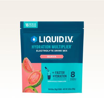 Liquid I.V.® Guava Hydration Multiplier® (16 Pack) - Hydrating Powdered Electrolyte Drink Mix Packets
