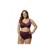Plus Size Women's Stretch Lace Softcup Bra by Elila in Plum (Size 46 G)