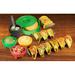 Prep & Savour Taco Tuesday Taco Kit Serving Set, Includes Tortilla Warmer, 3 Salsa Bowls, 4-Set Taco Shell Holders | 4.13 H x 12.6 W in | Wayfair