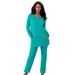 Plus Size Women's 2-Piece Lounge Set by Dreams & Co. in Aquamarine (Size 5X) Pajamas