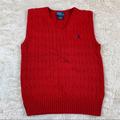 Polo By Ralph Lauren Jackets & Coats | Host Pick Ralph Lauren Red Cable Knit Boy Sweater Vest | Color: Red | Size: 7b