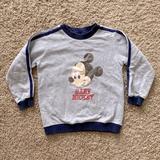 Disney Shirts & Tops | Kids Disney Mickey Mouse Pullover Sweatshirt Sz 4 | Color: Blue/Gray | Size: 4b