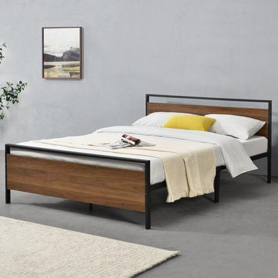 [en.casa] - Metallbett Finse 140x200 cm Schwarz en.casa Image