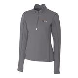 Women's Cutter & Buck Gray Denver Broncos Traverse Half-Zip Pullover Jacket