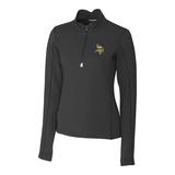 Women's Cutter & Buck Black Minnesota Vikings Traverse Half-Zip Pullover Jacket