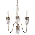 Venetian 25 1/2" Wide White Beige Patina 3-Light Chandelier