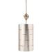 Fragment 8" Wide Silver Leaf Cylinder Mini Pendant Light